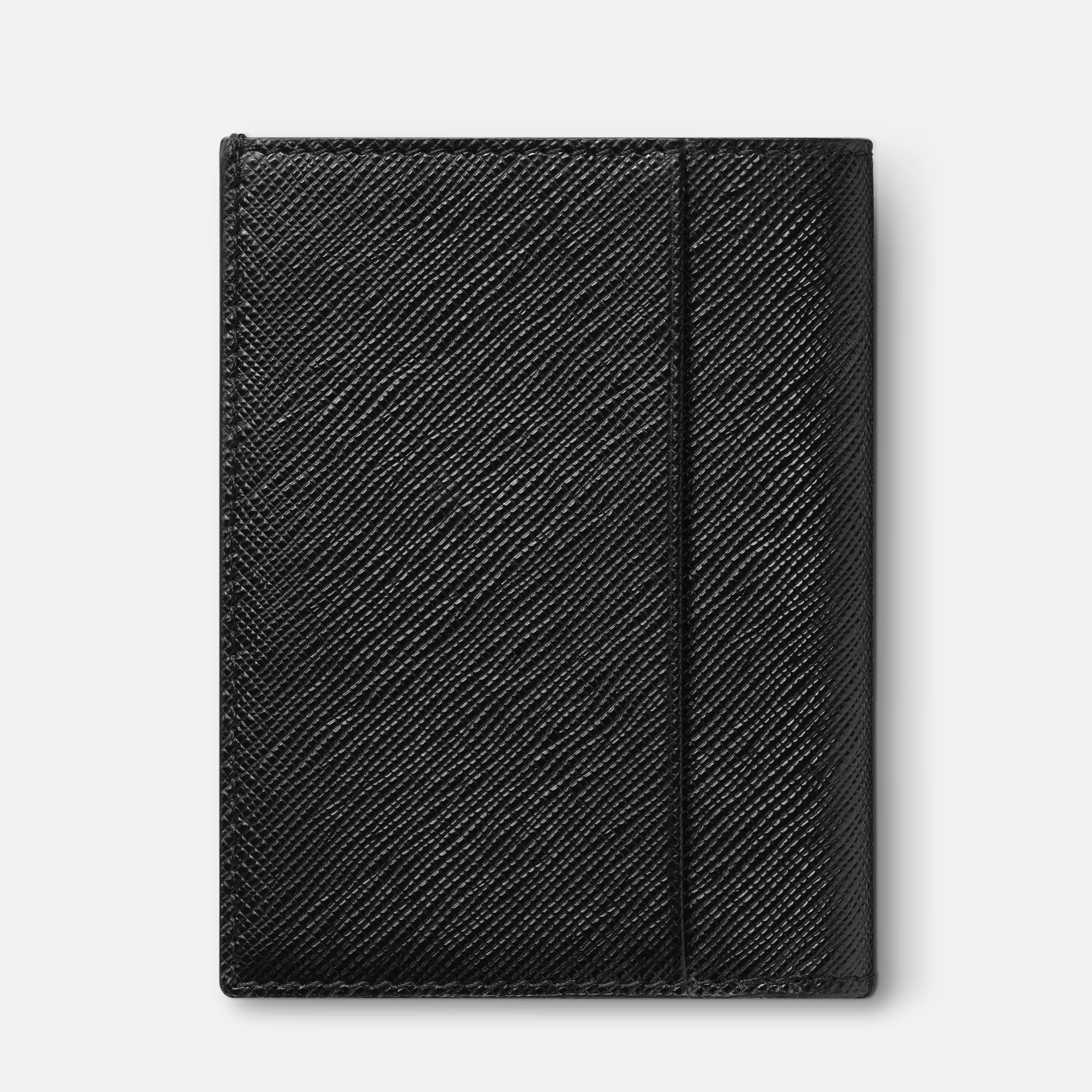 Portafoglio Montblanc nero in pelle con texture diagonale elegante