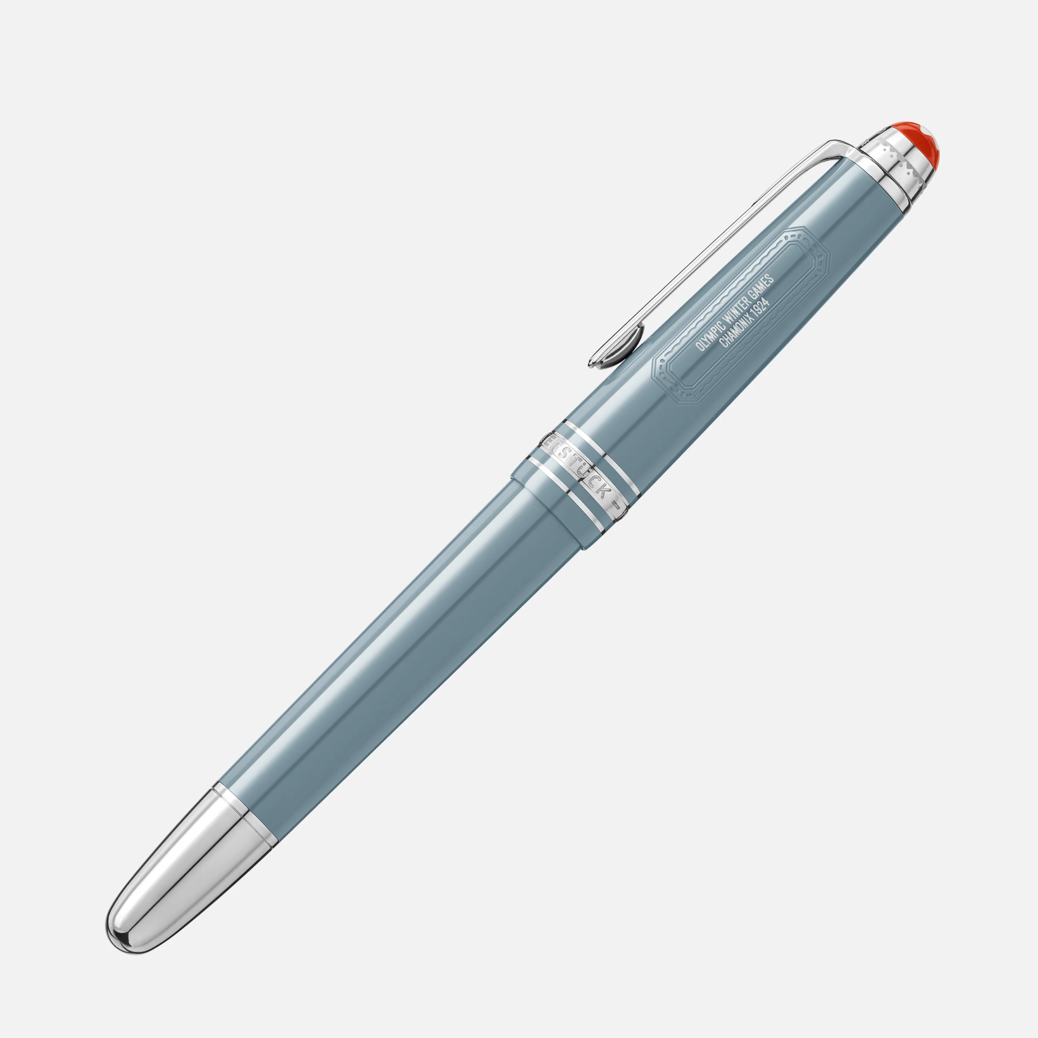 Penna Montblanc Olympic Heritage vista laterale con clip platinata