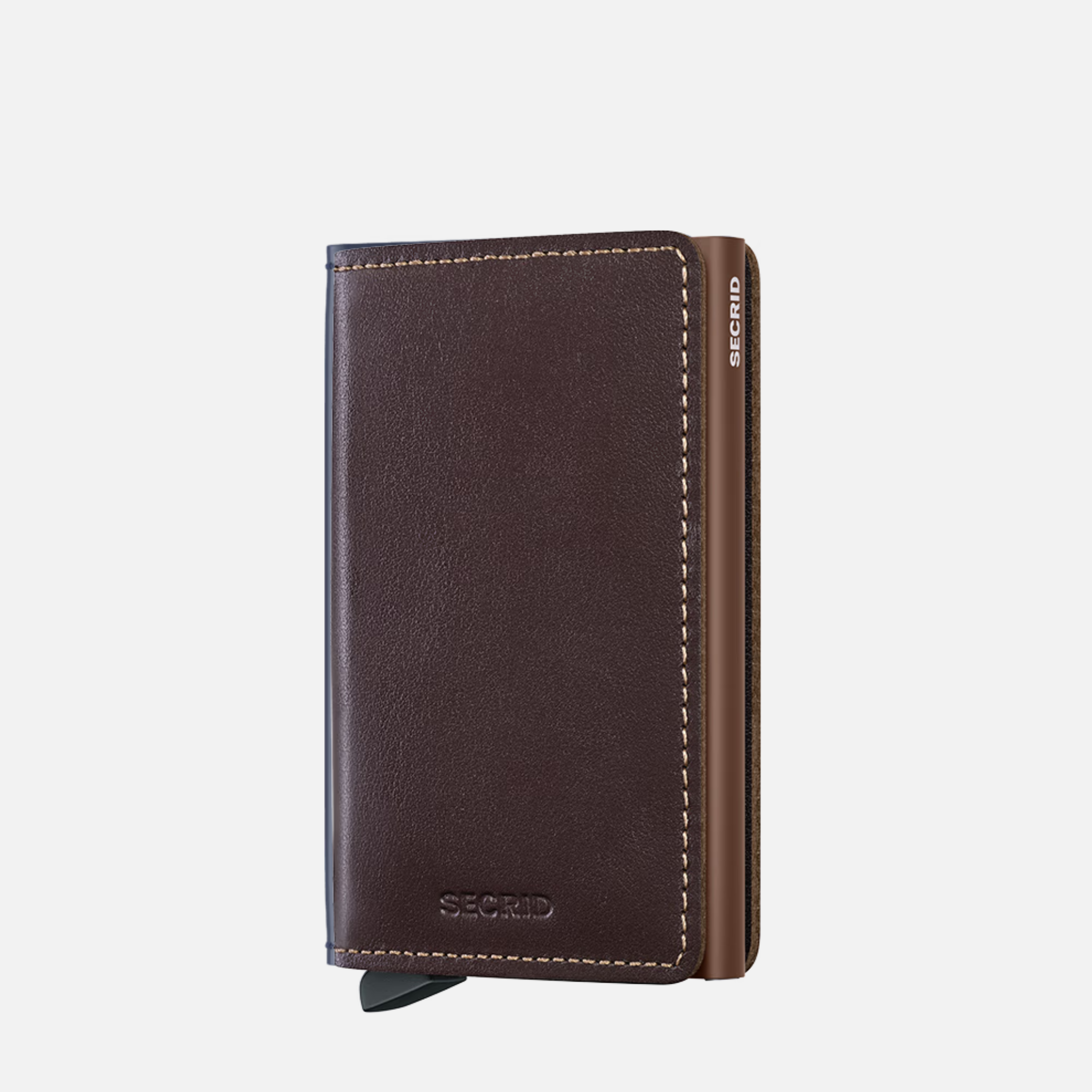 Portafoglio Slimwallet Style Original in pelle marrone con Cardprotector e logo SECRID