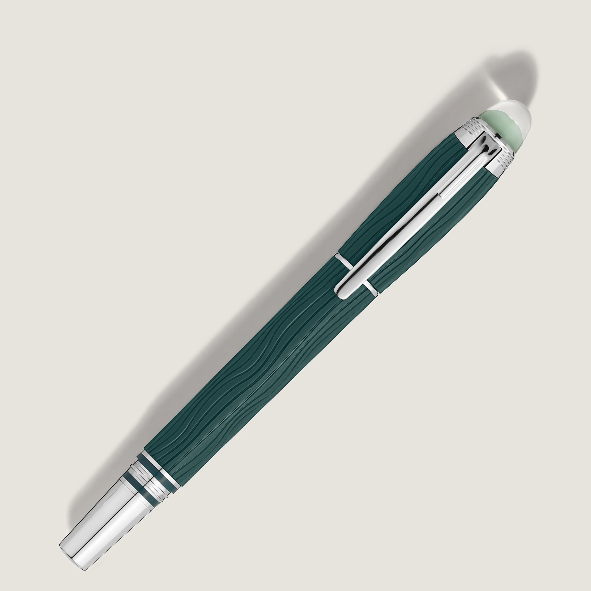 Penna Montblanc StarWalker PolarGreen con corpo verde scuro Design verde con motivo a onde e finitura opaca