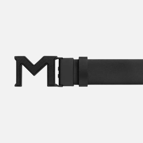 M buckle Extreme 3.0 blue/plain black 35 mm reversible leather belt