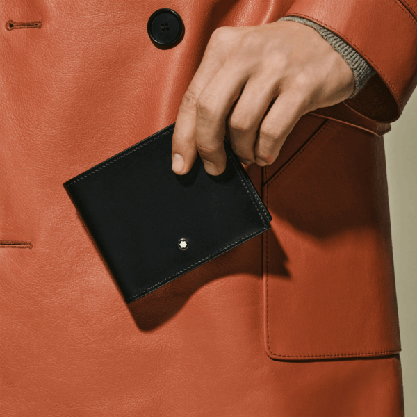 Portafoglio Montblanc Meisterstück 4 Scomparti con Portamonete – Pelle Nera - immagine 2