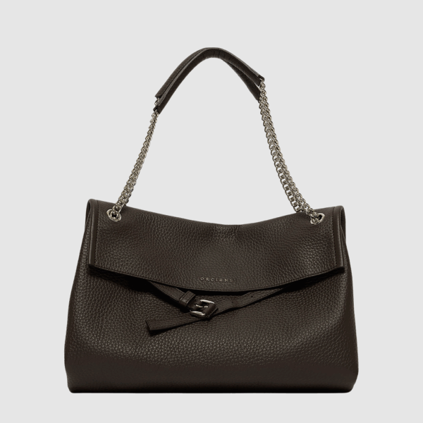 Borsa Venus Soft Midi Orciani – a spalla in pelle martellata