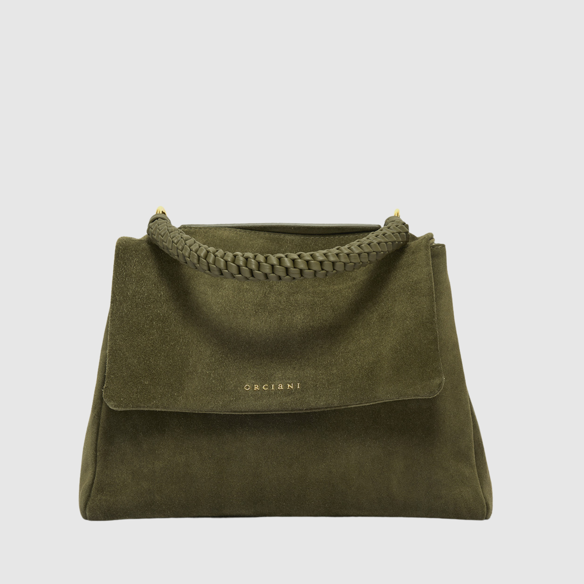 Borsa Sveva Orciani in pelle Verde Bosco con tracolla