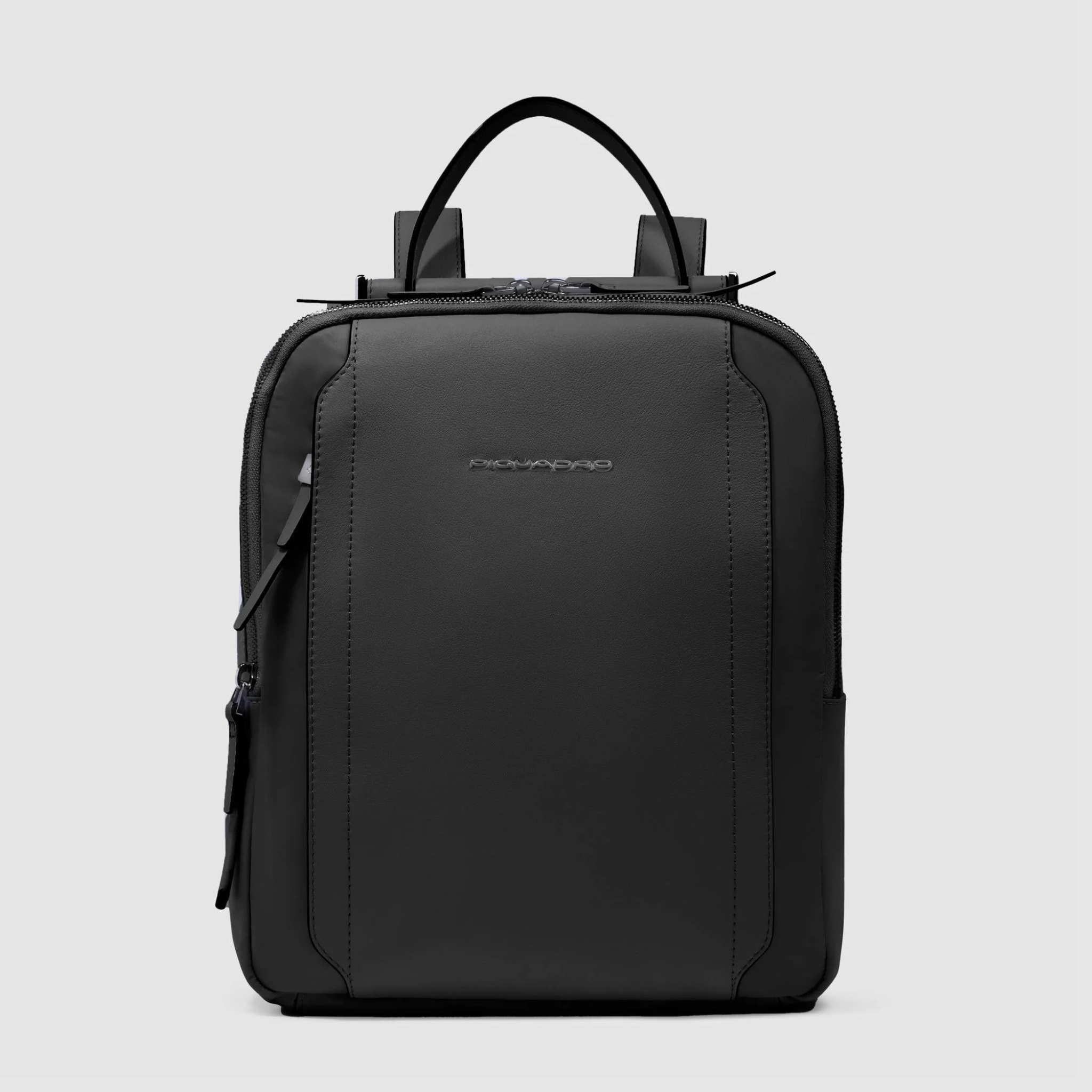Piquadro zaino donna porta iPad Circle in tessuto e pelle nero