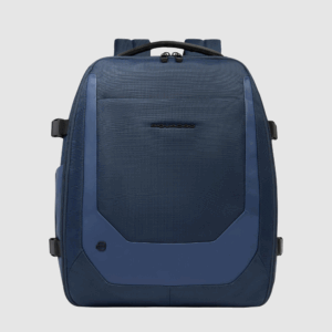 Piquadro zaino porta pc 15,6 da viaggio in tessuto riciclato blu