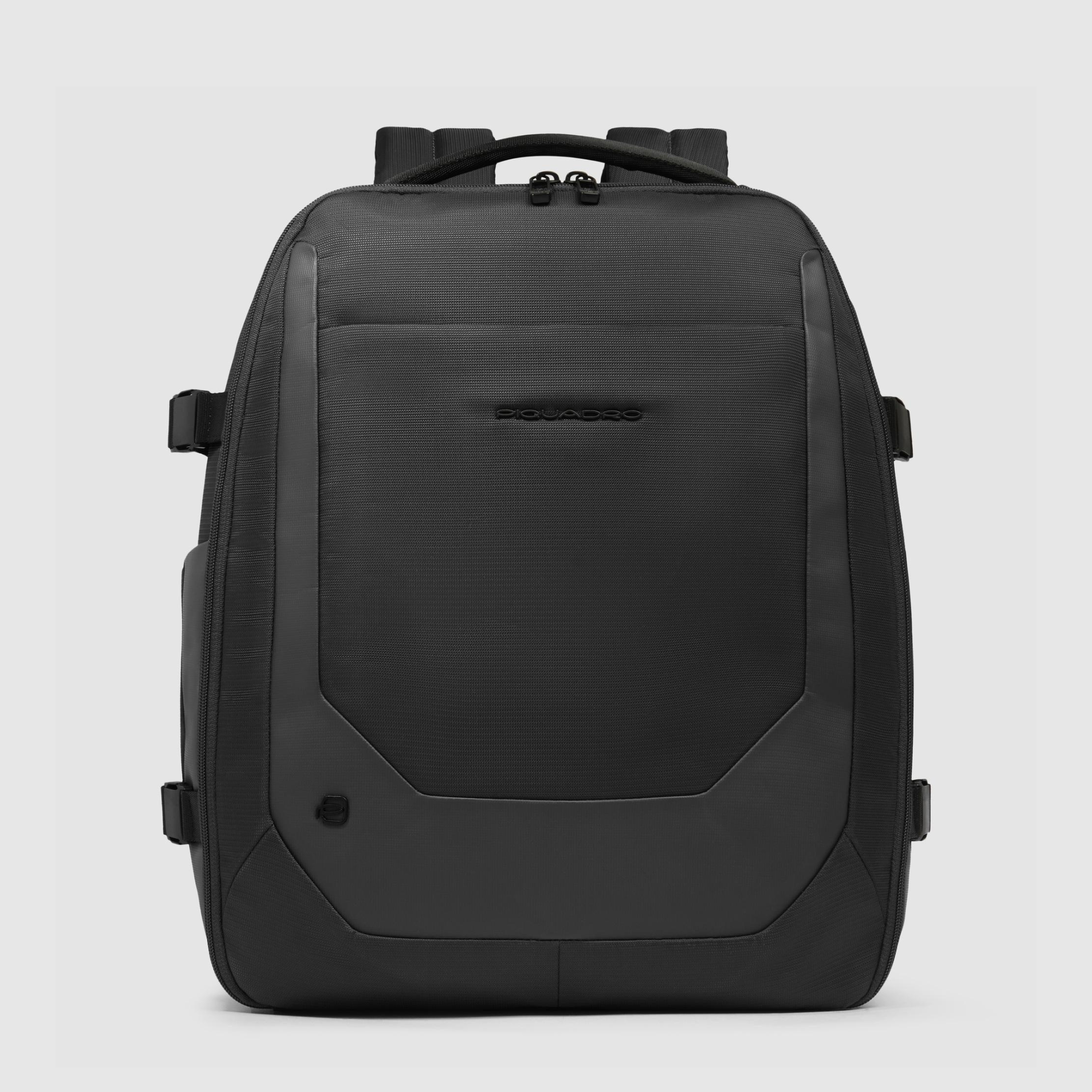 Piquadro zaino porta pc 15,6 da viaggio in tessuto riciclato nero