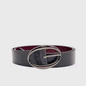 Orciani – Cintura Gotham Double 3 cm (reversibile nero/Chianti)