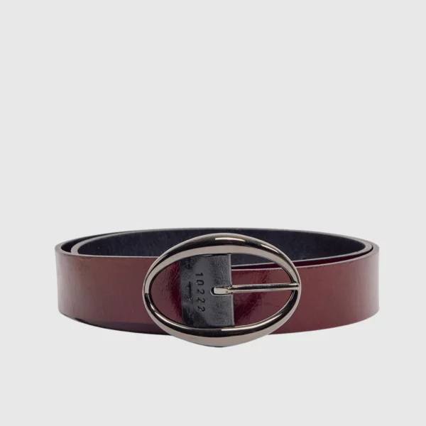 Orciani – Cintura Gotham Double 3 cm (reversibile nero/Chianti) - immagine 2