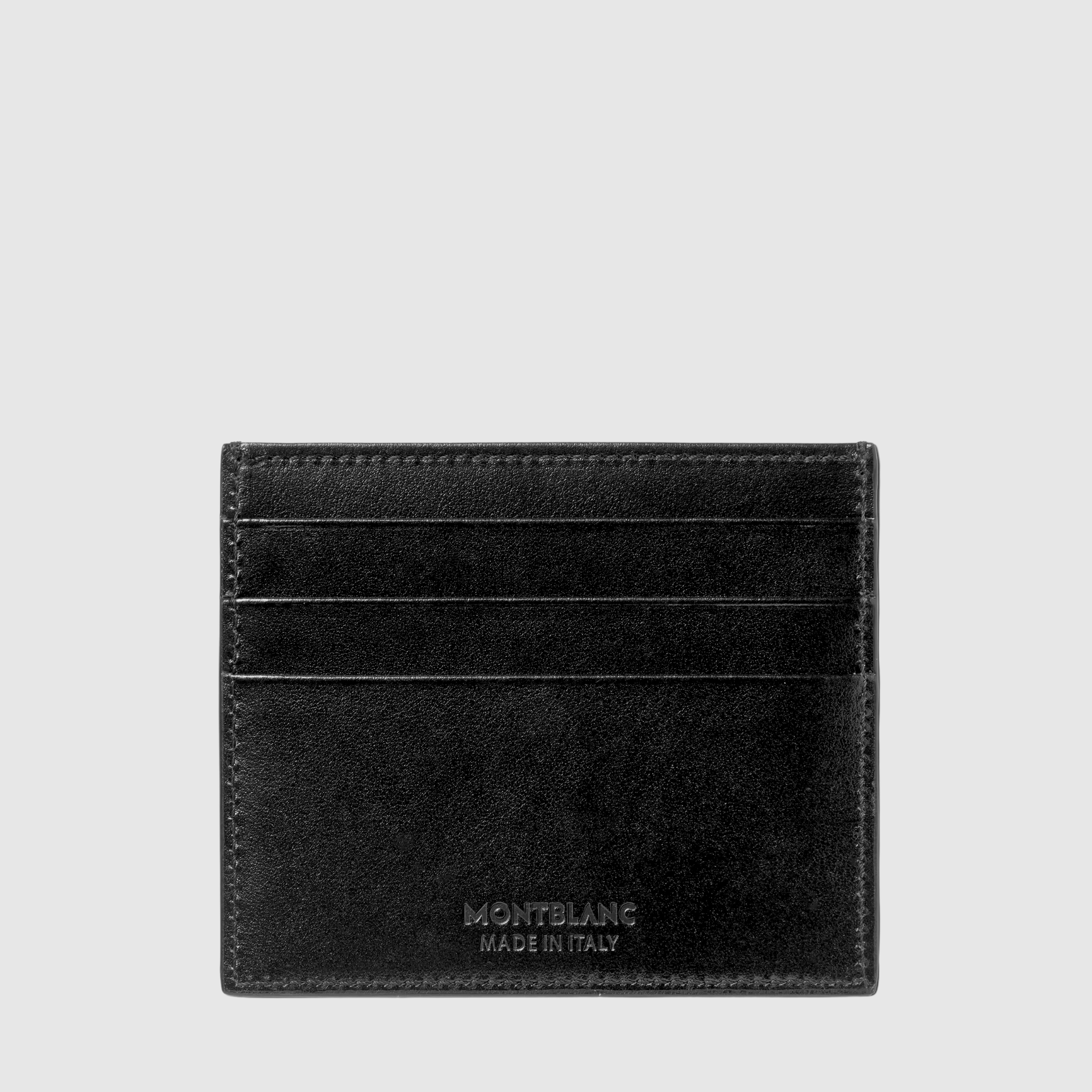 Porta carte Montblanc Meisterstück nero con 6 slot e tasca extra. Design sottile e iconico. Disponibile da Sivieri Prestige.