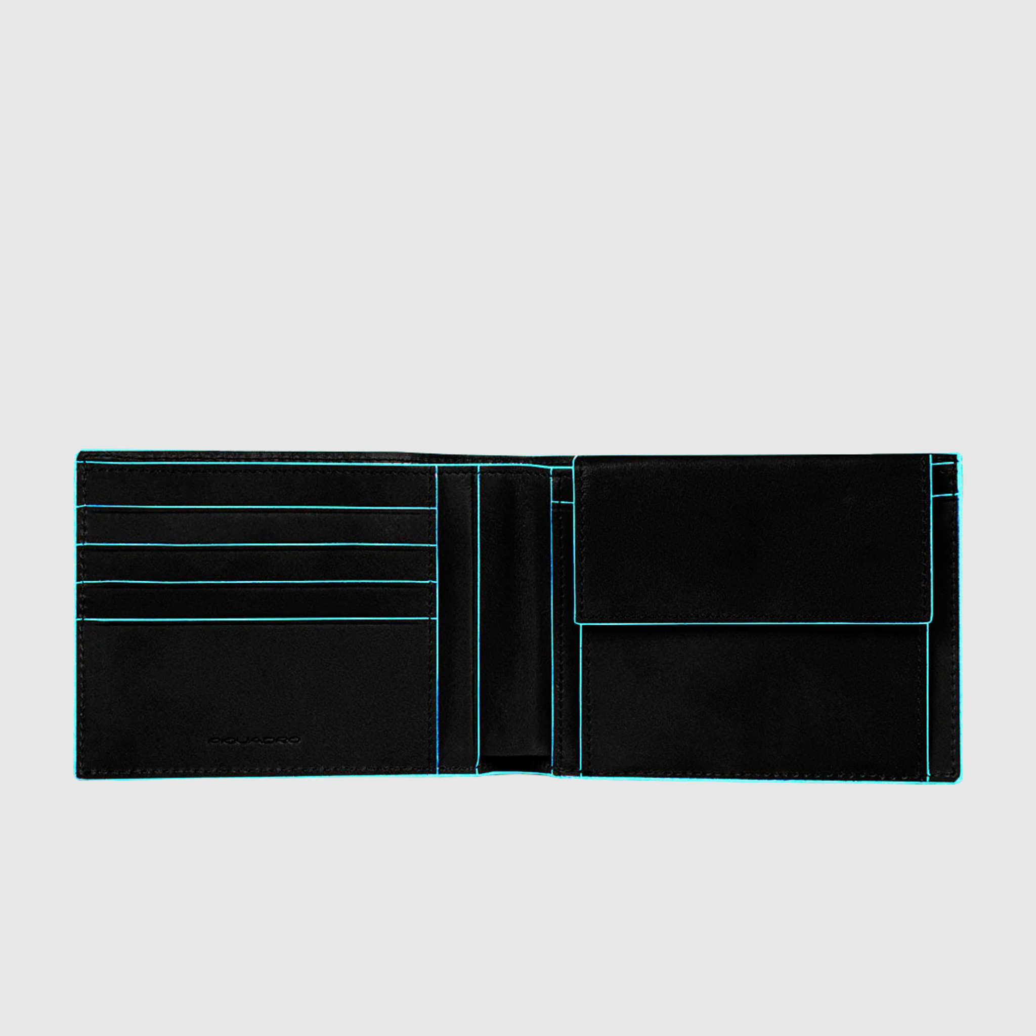 Portafoglio uomo con portamonete Piquadro Blue Square - immagine 2
