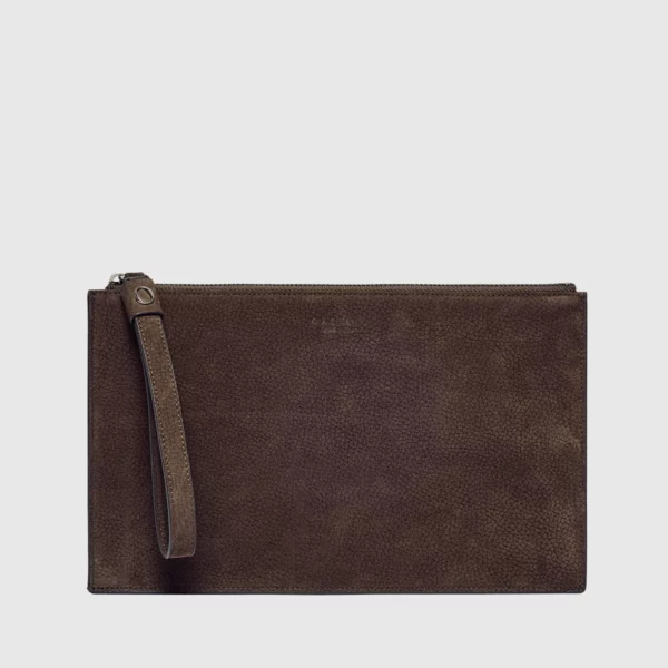 Orciani – Pochette Grande Nabucco in pelle nabuck con polsiera - immagine 2