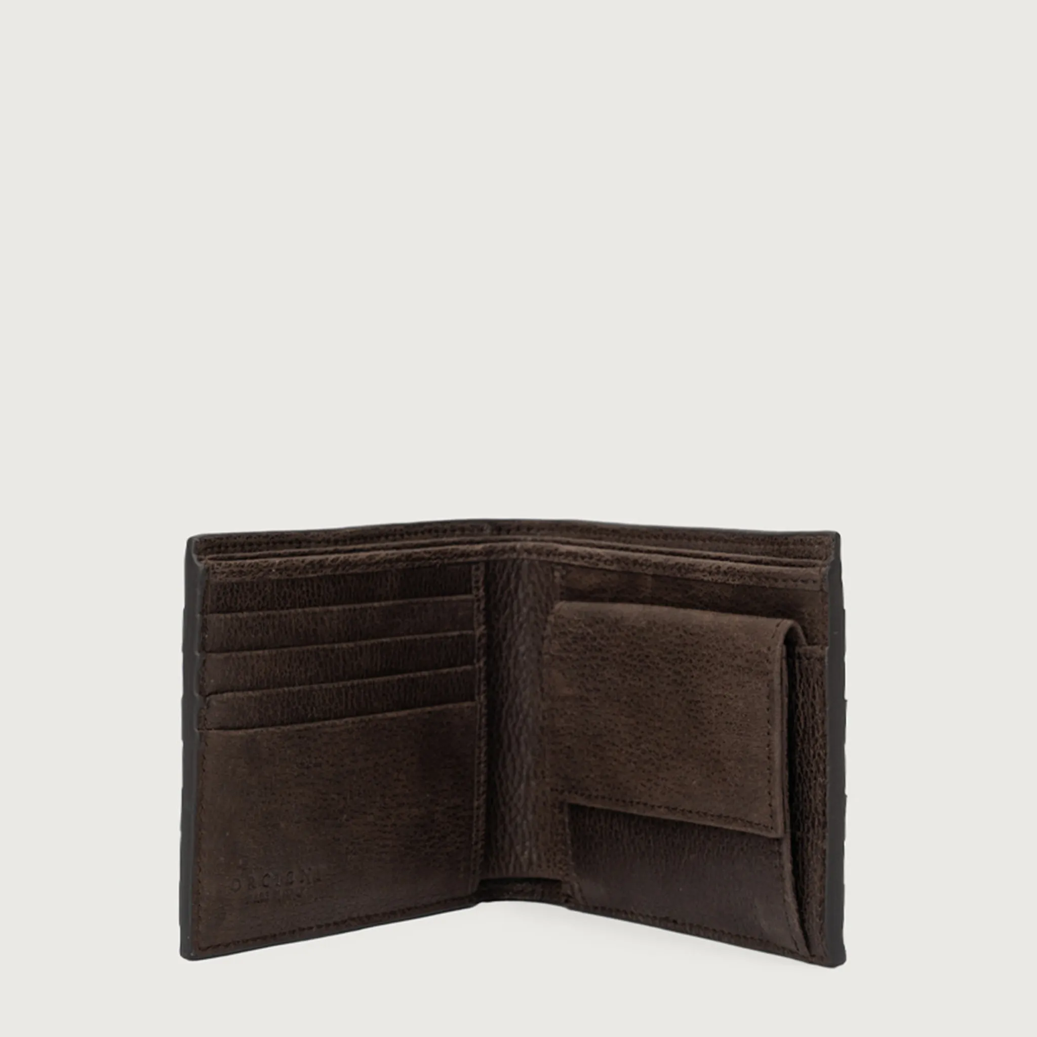 Orciani Portafoglio Chevrette Woven in pelle intrecciata con portamonete